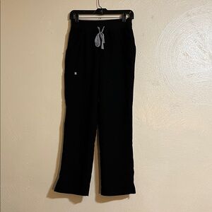 Figs Black Scrub Pants XS Petite